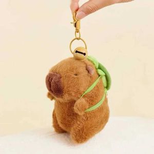 Keychains Lanyards Capybara Plüsch Keychain niedliche Bag Anhänger kreative Fluffy Animals Schlüsselring Kawaii Stoffed Doll Keychains Geburtstagsgeschenk 2023 Trend Q240521