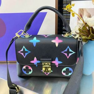 2024 Women Luxurys Designer Bag Crossbody Diane Baguette Classic Vintage Canvas Jacquard Flower Flower Right