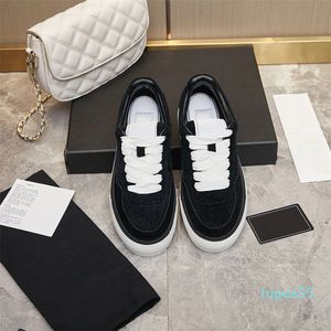 Sapatos de lona feminina tênis feminino treinador de sapatos casuais plataforma tênis sapatos de tênis preto laço branco up sapatos planos tamanho 35-41