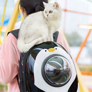 Portable Pet Carrier Bag Breathable Cat Bags Outdoor Travel Transparent Space Backpack for Cat and Dog