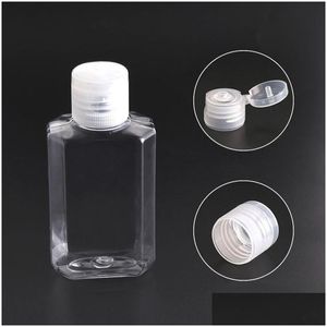 Packing Bottles Wholesale 60Ml Plastic Empty Alcohol Refillable Bottle Easy To Carry Clear Transparent Pet Hand Sanitizer For Liquid Dha9R