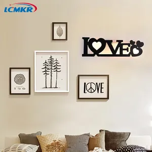 Wall Lamp Nordic Romantic Alphabet LED Black Concise Lights For Bar Living Room Home Decoration Fashionable Lustre Fixtures