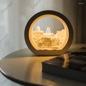 Lâmpadas de mesa Santorini atmosfera iluminação noturna doméstico pequeno quarto interno aroma decoração de cabeceira