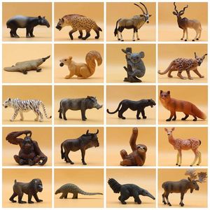 Nyhetsspel afrikanska vilda djur djur zebra elefant lejon cheetah orangutan modell action figur figurer miniatyr samling barn leksak y240521
