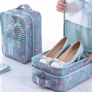 Förvaringspåsar praktiska skor och klädorganisator Bag Nylon Watertof Pouch Travel Portable Double Layer Makeup