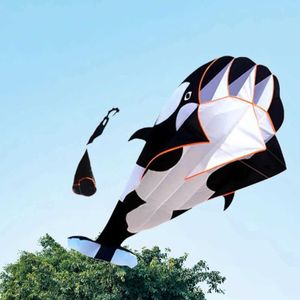 KITE Tillbehör Stora 3D Dolphin Kite Giant Beach Kite Outdoor Whale Kite Outdoor Sports Toy Activity Beach Travel Children WX5.21