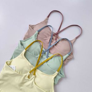 Yoga Underwear, Beautiful Back Naked Feeling Shock Absorption Sports Vest Fiess Running Fast Drying Breathable Bra