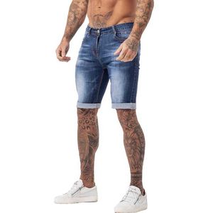 Calça masculina shorts massmer shorts de fitness shorts elásticos jeans rasgados jeans para homens casuais stratewear dropshippeu tamanho dk09 j240510