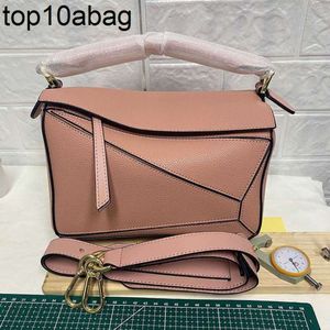 Loewebags High-end skórzane łamigłówki torba damska marka marki splicowana geometryczna portfel moda o dużej pojemności crossbody Tote