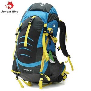 Utomhusväskor Jungle King 2017 Ny utomhus camping professionell bergsklättring påse axelvattentät och tårtät sport ryggsäck vandring väska 45L Q240521