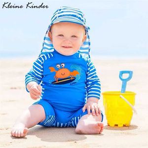 Jednoczęściowe dziecko kąpielowe UPF50 Dziecięce kostium kąpielowy i kostium kąpielowy Baby Shower Suit UV Protection Baby Beach Suit D240521