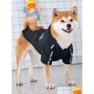 犬のアパレル犬パーカーデザイナードギーフェイスセーターペットウィンターコートジャケットフランスのドロップデリバリーホームガーデンのための寒い天気服s dhnfk
