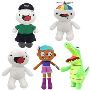 Gefüllte Plüschtiere Cartoon Oddballs Animation Plüschspielzeug süßes weißes kleines Mädchen Krokodil gefülltes Puppenkissen Peluches Weihnachten Halloween Geschenk Q240521