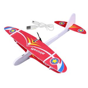 Flygplan Modle Foam Electric Hand Throwing Glider Aircraft Flying Toy Fighter Model Electric Foam Aircraft Birthday Present Outdoor S2452022