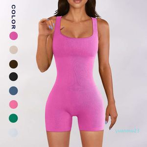 Jumpsuits Sleeveless Backless Women Exercise Yoga Jumpsuit Sports Suits Fiess Wear Running Clothes one-pieces Bodysuit Solid F2405 F2405