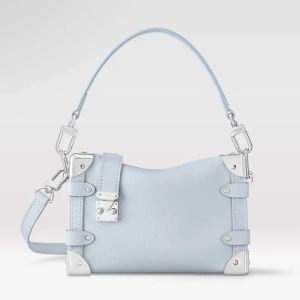 Designer Handbag Trunk Soft Box Bag Lady Crossbody Purse Cowhide äkta läder Klassiskt bokstav borttagbar axelband Högkvalitativ axelväska