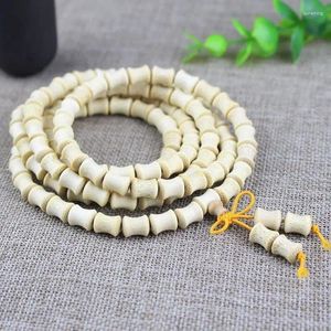 リンクブレスレット多数の卸売ゴールデンシルクバンブーブレスレット108prayer Beads Bracelet Joint7 9mmmaleおよび女性メーカー