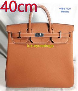 BKレザーハンドバッグ信頼できる贅沢40cmプラチナバッグフルレザーキャンバスユニセックスハンドバッグ