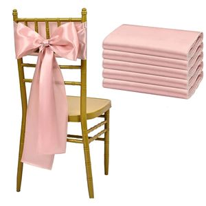 40pcs 17x275cm Gold rosa cadeira cadeira de cadeira de cadeira de armas Cadeira de capa de cadeira para banquete de casamento decorações de eventos de chá de bebê 240521