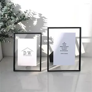 Frames Modern Picture Po Frame Light Luxury Nordic Simple Metal Black Silver Golden Poster Tabletop Display Home Decor