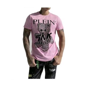 Mens T-Shirts Pink Paradise Plein Esigner Rhinestone Skl Men T Shirts Classical High Quality Hip Hop Streetwear Tshirt Casual Top Tees Ottoh
