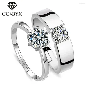 Cluster Rings Couple For Lovers Cincin Wanita Wedding Engagement Love's Promise Ring Set Bague Bijoux Accessories Fashion Jewelry CCD001