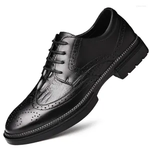 Casual Shoes Winter Warm Men Leather With Velvet Dress Business Classic Formal Genuine