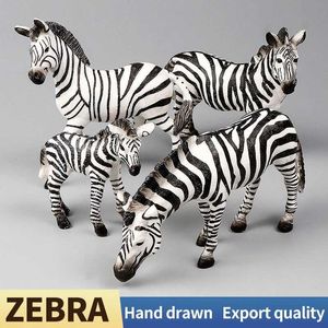 ROVA JOGOS DE NOVIDADE SOLIÇÃO Figuras de brinquedos de animais de animais selvagens Animal de fazenda Zebra Figuras de ação Toy for Kids Gift Miniatura Cognition Toy Y240521