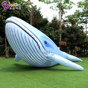 Vendas diretas de fábrica Oxford Blue Whale Modelo Inflável Ocean Parque ao ar livre Decoração de atividades do shopping center
