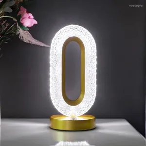 Table Lamps LED Crystal Lamp Stepless Dimming USB Charging Touch Switch Remote Control Bedside Light Living Room Decoration Desk