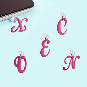 Cell Phone Anti-Dust Gadgets Pink Large Letters Cartoon Shaped Dust Plug Cute Anti For Plugs Charge Port New Type-C Usb Charging Charm Ot0Ml