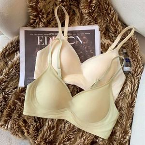 Non-marking Underwear Women's Cool Feeling Gathers The Pair Of Big Small Breasts, No Steel Ring Sleep Bra