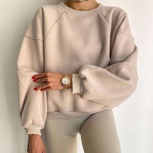 Solid Color Hoodie For Women S Spring And Autumn New Chic Loose Long Sleeved Versatile Slimming Top