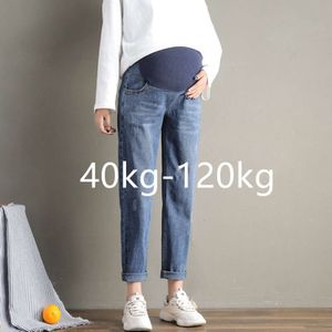 Jeans Grande Tamanho Gravante Maternidade Alta Cintura TRUSTERS DENIM MULHERES DE FAT MULHERES PROVELER VEET EXPESSO L2405