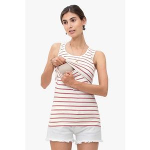 Mulheres grávidas de verão amamentando Top Ladies Fashion T-shirt Striped colete sem mangas casual L2405