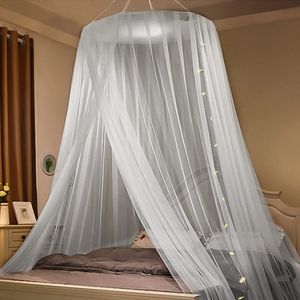 Janela de rede de mosquito do dossel infantil para cama de casal por porta de tecido dobrável Cama de cama de cama extensível Anti -mosquito tenda romântica 240521