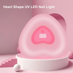 Drying Nails Lamp 280W Pink Heart Shaped UV LED Nail Lamp For Manicure Nail Dryer Machine Gel Nail Polish Auto Sensing Nail Tool
