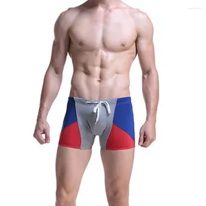 European And American Men's Fashion Long Leg Swimming Trunks Summer Quick-Drying Fitness Sports Beach Vacation Boxer Shorts