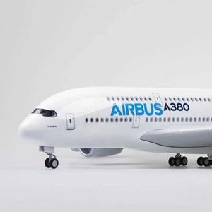 Aeronave Modle 1/160 Escala de 47cm Casasting de resina plástica Airbus Airbus 380 A380 Modelo de companhia aérea do protótipo W Light and Wheel F Series S5452138