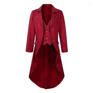 Frauen Hoodies Victorian Style Herrenmantel Steampunk Gothic Tuxedo Long Sleeve Tailcoat ideal für mittelalterliche und Renaissance -Events