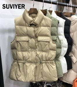 Women039s Down Parkas Winter Jacket Women Vest White Duck Down Plus Size Thick Warme Sleeveless Outwear Female Parka8977785