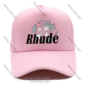 Green Rhude Hat Mesh Patchwork Baseball Cap Designer Hat Men Mulheres Bordado Unissex Collectio