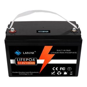 Elektriska fordonsbatterier LIFEPO4 Batteri 12V100AH ​​har inbyggd BMS-skärm som kan användas för mobiltelefongolfvagn Forklift C DH1XL