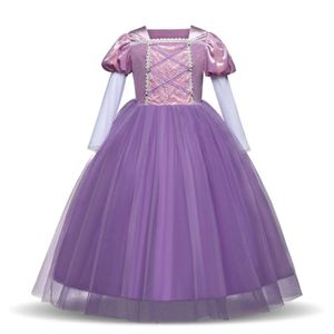 Long Sleeve Girls Christmas Princess Dress up Halloween Party Gown Cartoon Character Cosplay Costume for Kids Children