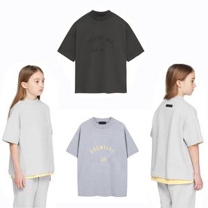 ESS Designer Fashion Kids T Рубашки грудь буква с ламинированной печати короткая рубашка улица Свободная повседневная футболка хлопчатобу