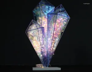Dekoracja imprezy Diamentowy film PVC z Fairy Light