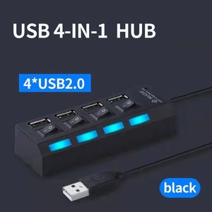 High Speed ​​USB Hub 2.0 Adapter Expander Multi USB Splitter Multiple Extender LED Switch Lamp för PC Laptop 4 Ports 7 Ports