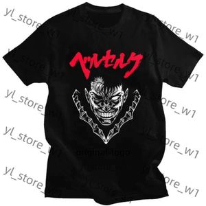 Mężczyźni Berserk wnętrzności anime T-shirt męski manga z krótkim rękawem Anime Berserk Vintage Tshirt Summer Dreyblevited Wzór nadruk swobodny berserk tshirt 795f