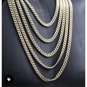 Miami Cuban Link colars de corrente de ouro maciço (1 mm a 12mm) 10k 14k 22k Estados Unidos da América + Canadá (Rapid Shipping)