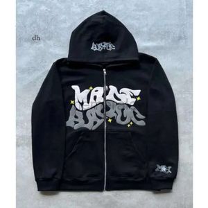 Moletons masculinos moletons y2k letra imprimida feminina outono inverno haruku zip up moletom com capuz masculino gótico hip hop de jackets de tamanho grande 4d